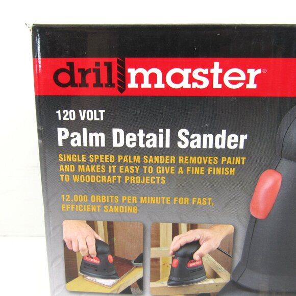 Dril Master Palm Detail Sander 120V Single Speed Item 62132 w/5 Pk of Pads - Picture 3 of 9